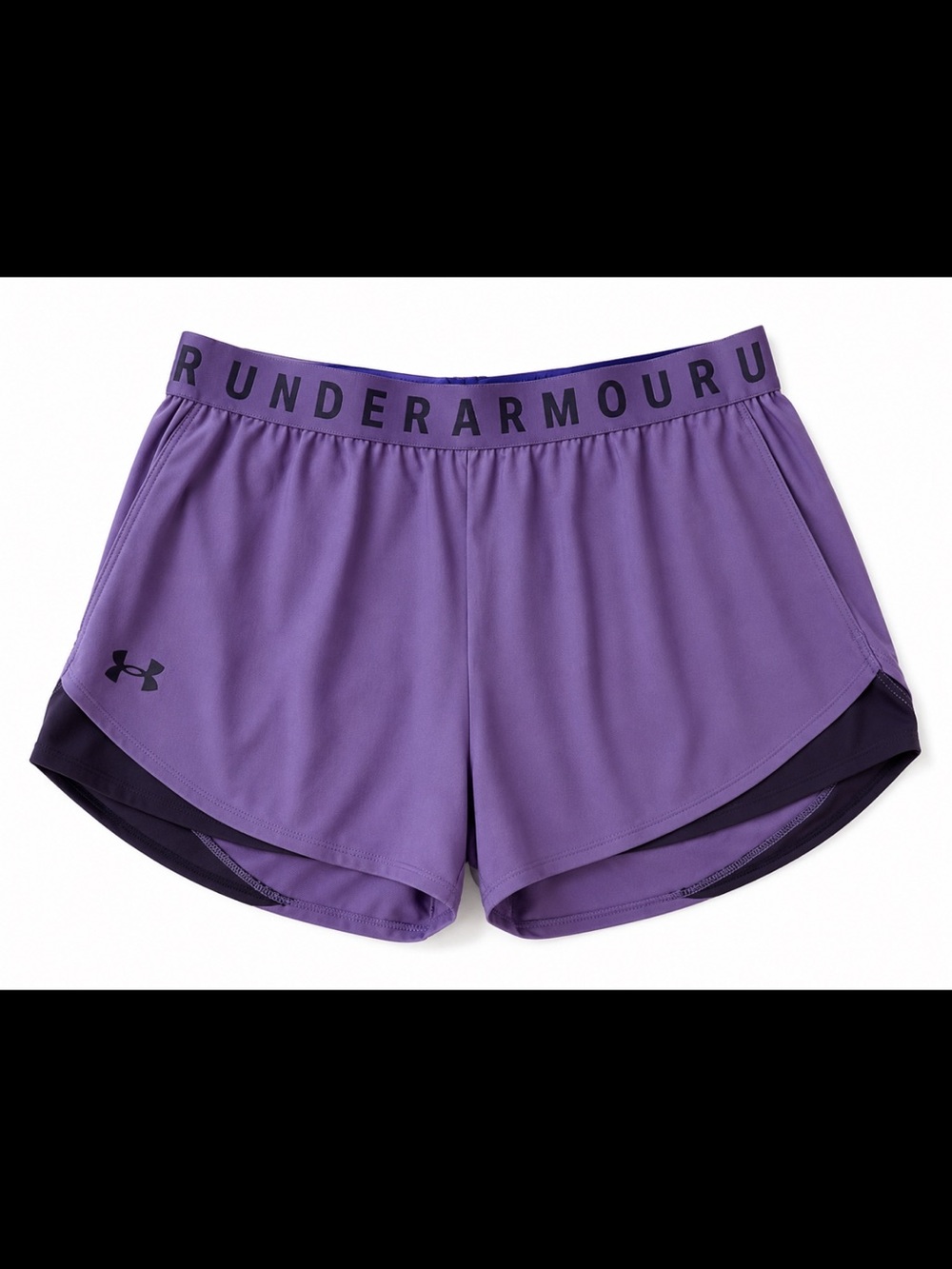 Under Armour Lavender Purple Women’s Athletic Shorts with Black Accents